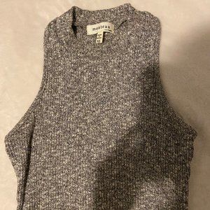 high neck knit tank